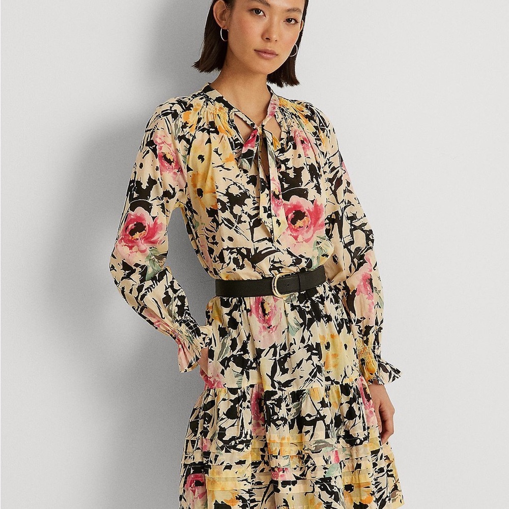 Ralph Lauren Black Label Floral Long Sleeve Dress
